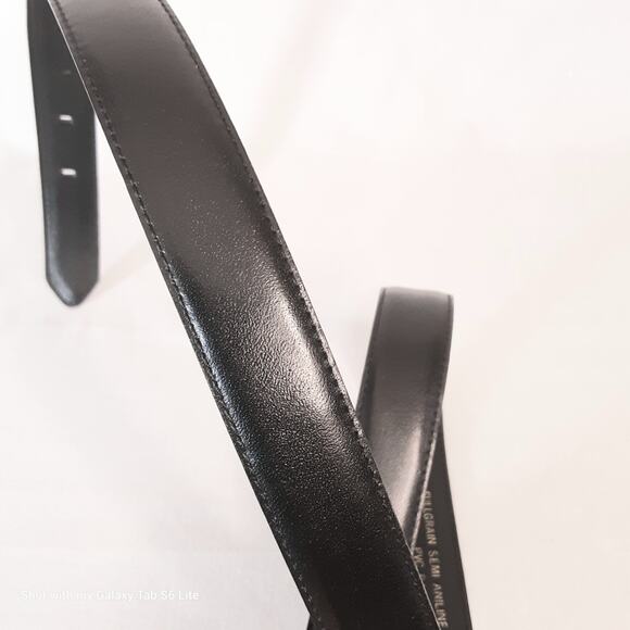 Liz Claiborne Black Belt Womens Medium Waist Fullgrain Semi Aniline Leather - Picture 7 of 13